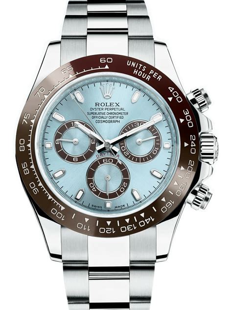 rolex cosmograph daytona ice blue dial platinum mens